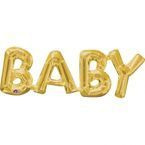 Balon foliowy 16" Złota Fraza "Baby"