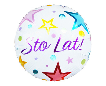 Balon foliowy 18" Gwiazdki STO LAT