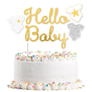 Hello Baby - Topper na tort 1 sztuka