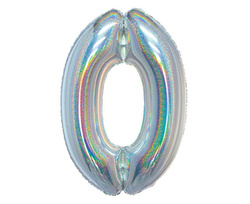 Balon foliowy 30" Holograficzny numer 0