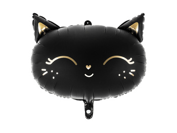 Balon foliowy 18" Kotek czarny - głowa
