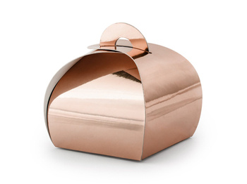 Jednokolorowy ROSE GOLD - Pudełeczka weselne 10 sztuk