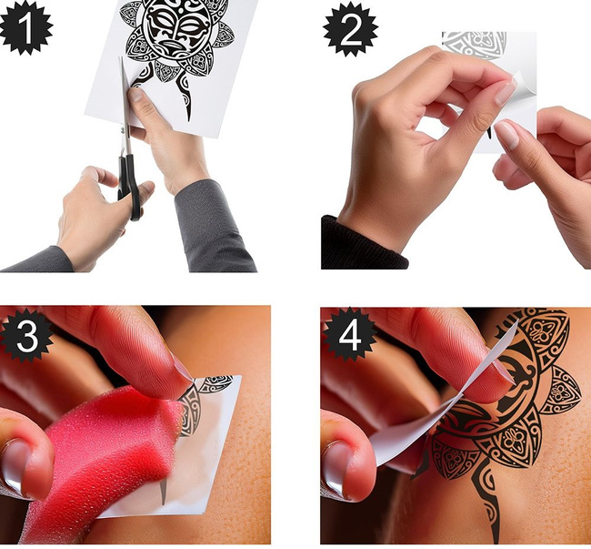 Tatuaż "Wzory azteckie" czarne