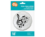 Balon foliowy 18" Nuty muzyczne