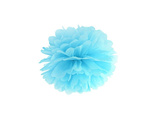 Pompon bibułowy 25cm - niebieski