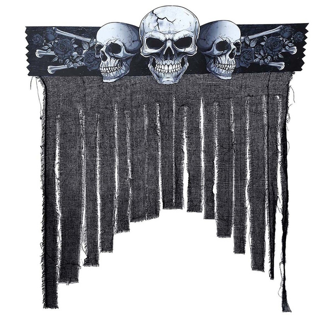 Kurtyna dekoracyjna CZASZKI 90 cm