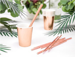 Jednokolorowy ROSE GOLD - Słomki opalizowane 19,5cm 250 sztuk