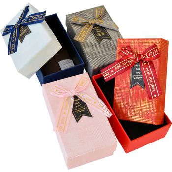 Pudełko ozdobne na biżuterię 61011628 złocona kratka mix 1 sztuka