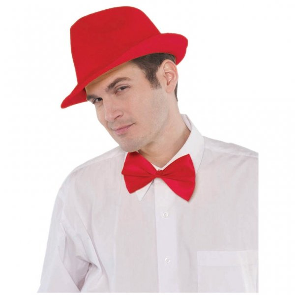 Muszka satynowa - czerwona