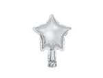 Balon foliowy 5" Gwiazdka połysk - srebrna 25 sztuk