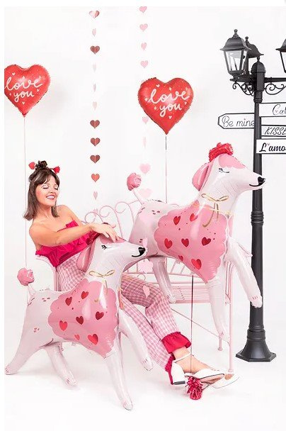 Balon foliowy 40" Piesek Pudel francuski