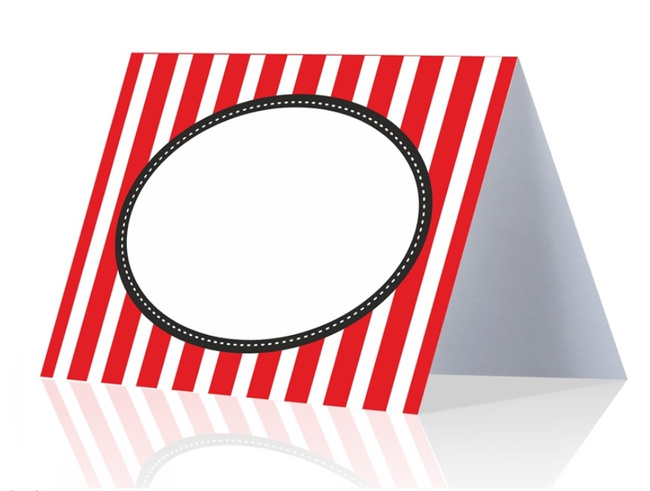 Wizytówka na stół - Serduszko 6 sztuk