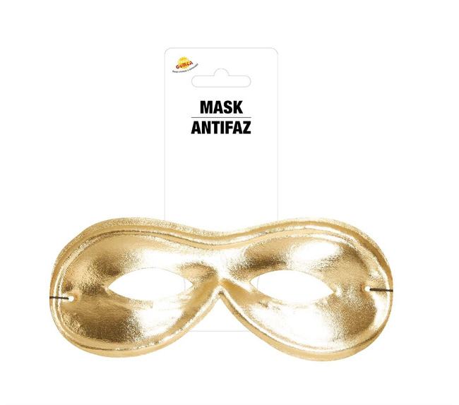 Maska karnawałowa "Pierrot" metalizowana, różne kolory