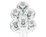 Balony 12" nadruk "Happy Birthday - Wild" 6 sztuk