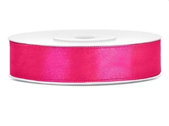 Tasiemka satynowa 1,2cm 25m różowa fuksja