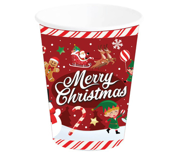 Świąteczne - Kubeczki 240ml Merry Christmas 6 sztuk