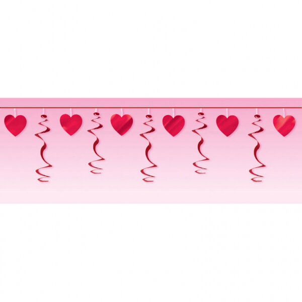 Serca - Girlanda metalizowana ze świderkami 365 cm