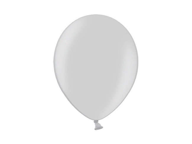 Balony 14" BEL SILVER srebrny 1 sztuka