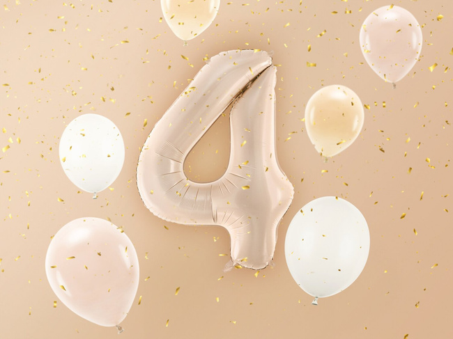 Balon foliowy 28" beżowy numer 4