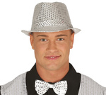 Kapelusz w cekiny - Srebrny