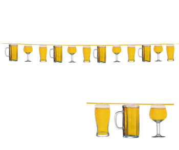 Girlanda tekturowa PIWA 12el 2m