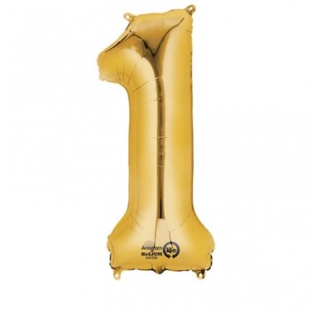 Balon foliowy 16" Złoty mini numer 1