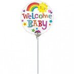 Balon foliowy 9" na patyczku - Baby Shower Welcome Baby
