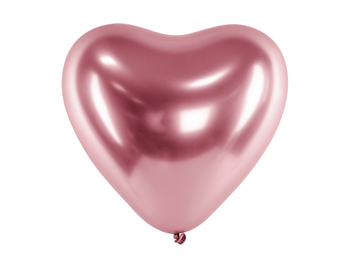 Balon lateksowy 12" "Serce" glossy róż 1 sztuka