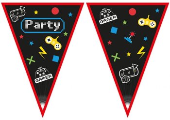 Gaming Party - Baner z flagami 2,3m