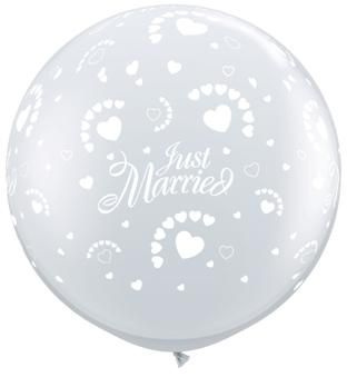 Balon QL 36" "Just married" 2szt