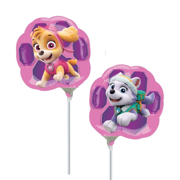 Balon foliowy 14' na patyczku - Paw Patrol: Skye i Everest