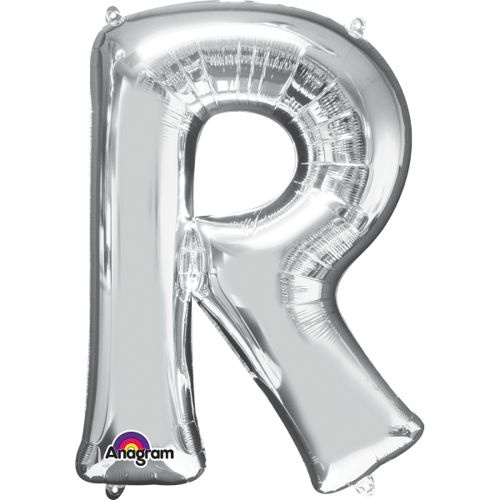 Balon foliowy 16" Srebrna Litera R