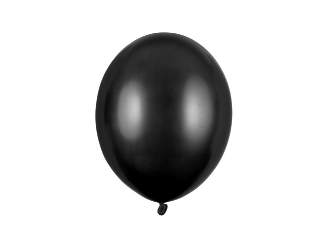 Balony Bel 12" metalik czarne BLACK 10 sztuk