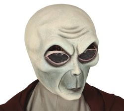 Maska lateksowa "UFO - Obcy" szara