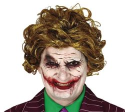 Peruka męska "Klaun - Joker" zielona